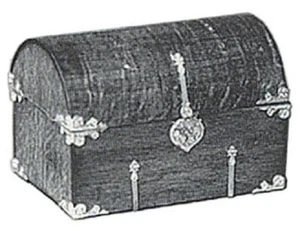 Puppenhaus Miniatur Truhe Bausatz -- gewölbte Top Truhe -- Maßstab 1:12 - Bild 1 von 1