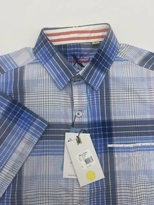 Robert Graham X Frangelico Multicolor Plaid $178 Tailored Fit Short Sleeve NWT L - Picture 1 of 16