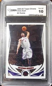 GMA 10 GEM MT 2004-05 Topps Chrome Basketball #4 Chris Bosh CB4 TOR MIA USA HOF - Bild 1 von 12