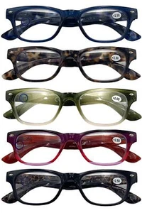 Hummingbird 5-pack Set Basel Blue Light Reading Glasses Assorted - Picture 1 of 4