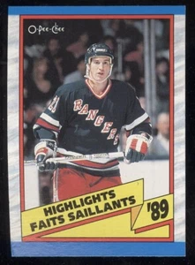 326 BRIAN LEETCH ROOKIE RC 1989-90 O PEE CHEE ERROR NEW YORK RANGERS NHL HOCKEY - Picture 1 of 2