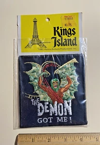 NIP Vintage The Demon Got Me! Screamin' Demon Roller Coaster Kings Island Patch - Picture 1 of 3
