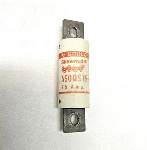 Fusibile semiconduttore Ferraz Shawmut ~ A50QS75-4Y ~ 75 Amp 500 VAC - Foto 1 di 3