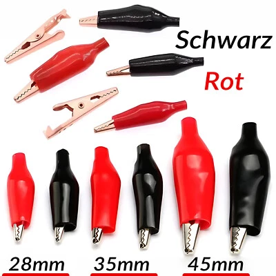 GOO BETTER Krokodilklemmen, Batterie Krokoklemmen Krokodil-Klemmen Prüfklemmen Prüf-Kabel