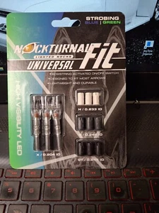Rage Nockturnal Fit Universal Lighted Nocks, 3 pack, Strobing Blue Green - Picture 1 of 1