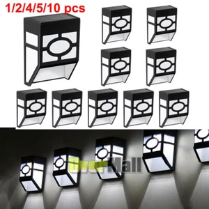 LED Solar Power Wall Light Garden Yard Fence Deck Outdoor Decor Lamp Waterproof - Picture 1 of 18