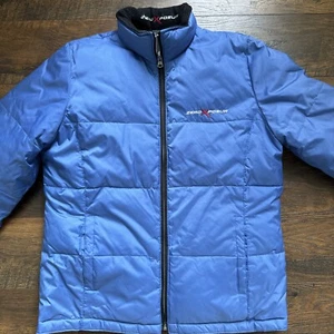 Zeroxposur Women's Winter puffer Jacket Coat Blue Black Reversible Medium EUC - Picture 1 of 8