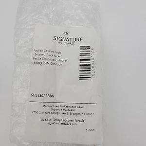 Signature Hardware Andrex 2-3/8 Zoll Knopf gebürstet schwarz Nickel 462351 SH553022BBN - Bild 1 von 3