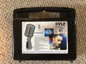 Pyle PDMICR68SL Retro Metal Vocal Microphone 16' XLR to 1/4" Cable & Case - Picture 1 of 4