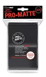 Ultra Pro 100 pochettes Deck Protector Pro-Matte Noir cartes Standard 845155 - Bild 1 von 1