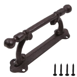 Retro 16cm Cast Iron Door Handle Barn Wooden Pull Passage Home Hallway Gate Shed - Picture 1 of 10