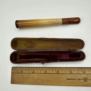 "Pieza de boca de cigarro vintage de 5,5"" con estuche punta larga de baquelita madera antigua usada" - Imagen 1 de 23