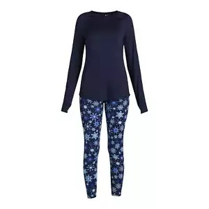 ClimateRight by Cuddl Duds Women's 2-PC Navy Base layer Top & Legging Set: XL - Picture 1 of 8