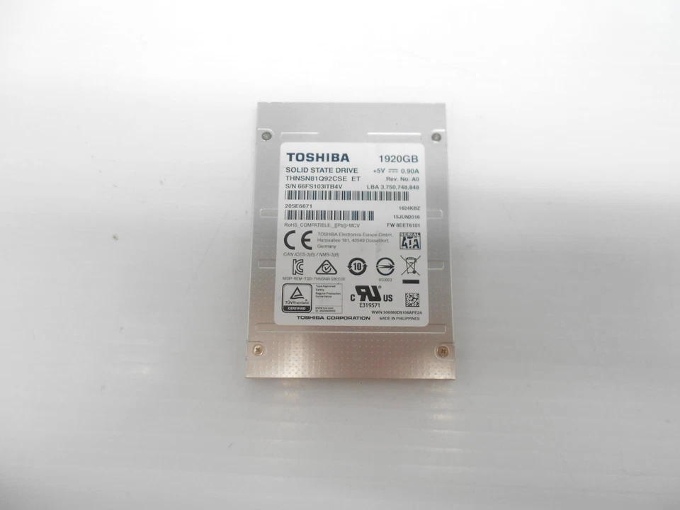 Toshiba 1.92TB SSD SATA 2.5" 6G Laptop Server Desktop PC Hard Drive Dell HP 2TB - Image 1 of 1
