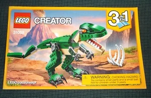 Lego "CREATOR" #31058 INSTRUCTIONS MANUAL BOOKLET ONLY 2017 DINO - Picture 1 of 2