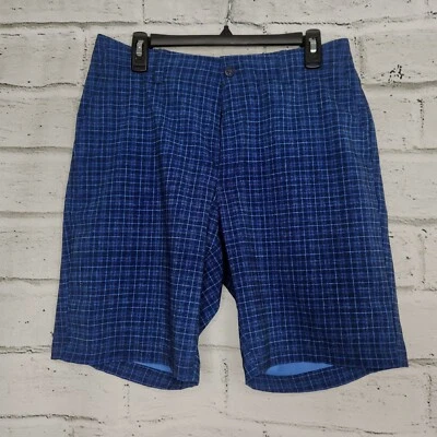 Shorts xadrez masculino azul escuro com bolsos Grandslam tamanho 34 - Imagem 1 de 4