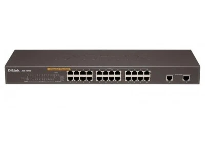 D-Link Switch 24 Port 10/100 2 Gigabit uplink ports unmanaged Metal DES-1026G - Image 1 of 2