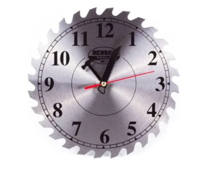 Designuhr Wanduhr Bürouhr Werkstattuhr Kreissägeblatt Uhr Wohnzimmer Küchen - Bild 1 von 2