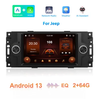 2+64G Android 15 Autoradio Wireless CarPlay GPS Nav für Chrysler 300C Jeep Dodge - Bild 1 von 4