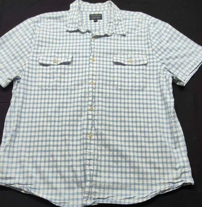 Camisa Lucky Brand Saturday Stretch Hombre Azul/Blanco Cuadros Botón Talla. XXL - Imagen 1 de 11