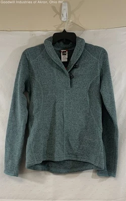 The North Face Women's Crescent Ridge II Bluestone Heather Toggle Pullover S NWT - Image 1 of 4