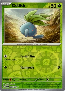 Oddish 001/197 | Obsidian Flames | Common | NM Reverse Holo Pokémon Card - Picture 1 of 1