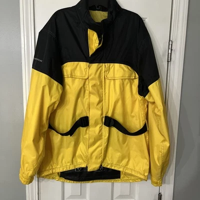Jaqueta de motocicleta First Gear masculina tamanho L impermeável Hypertex amarela embalável - Imagem 1 de 4