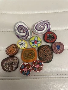 12 Polymer Clay Knöpfe Unikat - Bild 1 von 4
