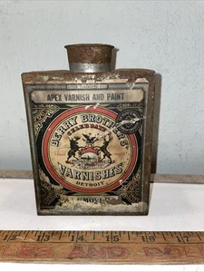 Antique Berry Brothers Floor Varnish Advertising Tin 1893 Columbia Expo Awards - Picture 1 of 5