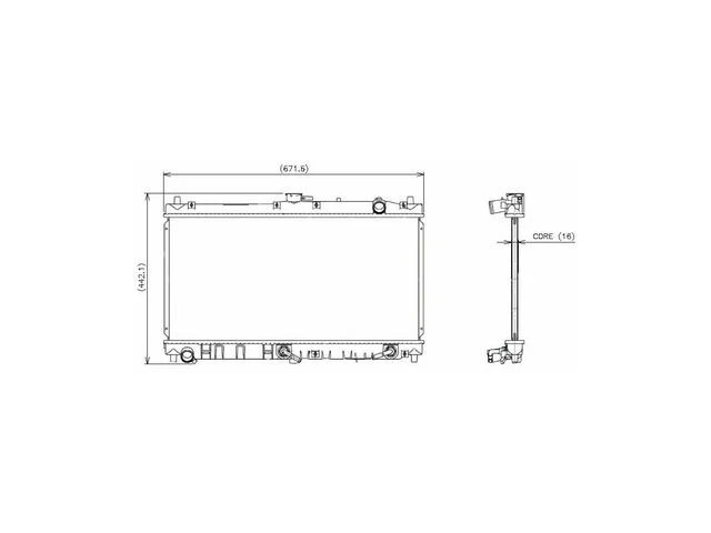 Radiador Denso 93KMWH18 para Mazda Miata 2000 1999 2002 2003 2001 2004 2005 Foto 1 de 1