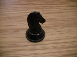Chess Game Replacement Parts Plastic Hollow-Black Knight 1.52 inches in height. - Picture 1 of 1