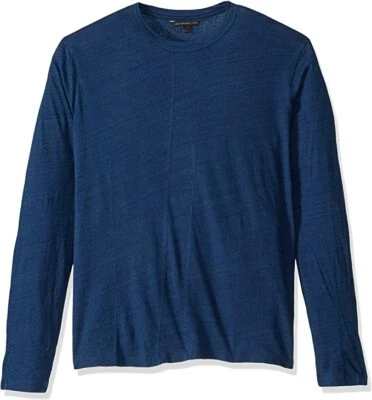 NUEVA Camiseta John Varvatos Manga Larga con Detalle de Paneles en Algodón Índigo Talla XXL Foto 1 de 4