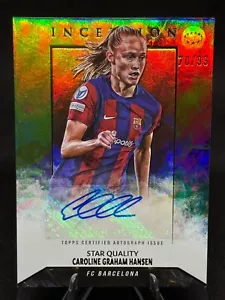 Caroline Graham Hansen 2023-24 Topps Inception UEFA Star Quality Auto /99 #SQACG - Imagen 1 de 2