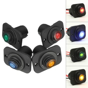 Waterproof Toggle Rocker Switch Car Boat Marine RV LED 12V-24V ON/OFF Universal - Foto 1 di 12