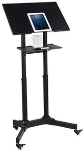 Mount-It! Mobile Podium Stand with Wheels, Adjustable Height Rolling Lectern - Picture 1 of 9