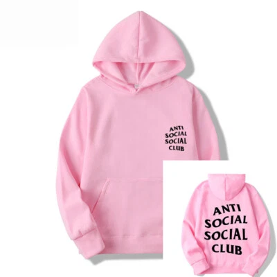 Sudadera con capucha con estampado de letras anti social club para hombre Foto 1 de 4