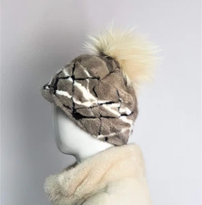 Handmade mink fur hat, mink hat, fur hat, winter fur hat, mink fur, colored fur - Picture 1 of 6