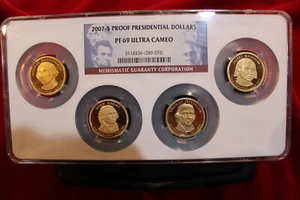 2007-S,  NGC MULTI COIN GRADED PRESIDENTIAL DOLLAR SET  CERT. 3114336-(289-292) - Picture 1 of 2