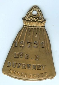 Berufsschild - Trödel Mr G.E. DUFRENEY Nr. 12721 hinten Mod. 1864 - Bild 1 von 2