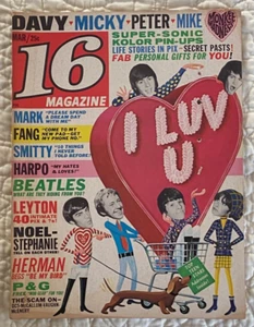 16 MAGAZINE March 1967 BEATLES Monkees PETER & GORDON Cher VG+ Fantastic!!! - Picture 1 of 2