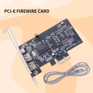 PCIE PCI-E FIREWIRE IEEE 1394 3 PORT FIRE WIRE CONTROLLER CARD FOR DESKTOP PC y7 - Picture 1 of 7