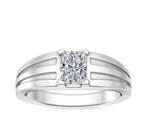 2 .00 Ct Radiant IGI Certified Lab Grown Diamond Beautiful Ring 14K White Gold - Picture 1 of 7