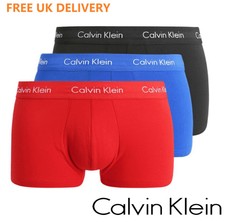 Mens Calvin Klein Boxer Shorts Underwear Low Rise Trunks 3 in a Pack