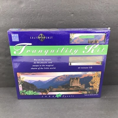 Opala azul celta espírito kit tranquilidade 1000 peças quebra-cabeça com CD 40”x13” novo - Imagem 1 de 2
