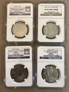 2011 D U.S. Army Half Dollar NGC proof ultra cameo us marshalls 2 2014 baseball - Picture 1 of 9