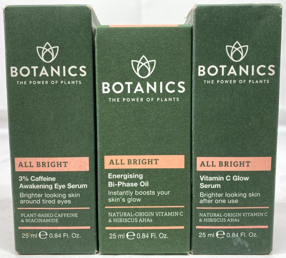 Botanics All Bright Vitamin C Glow Serum Energising Bi-Phase Oil & Eye Serum