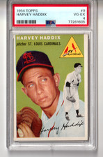 1954 Topps #9 Harvey Haddix St Louis Cardinals 3 Time All Star PSA 4 EX *GWCARDS