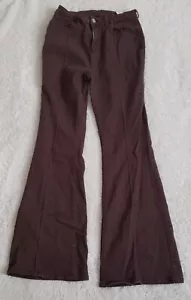 Shein - Brown Flare Leg Pants - Size 26 - Picture 1 of 3