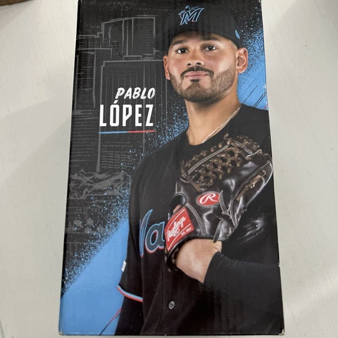 Miami Marlins “Pablo Lopez #49 Heritage” Bobblehead -Never Opened,Comes With Box Cover