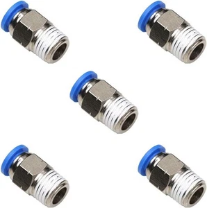 Tubería de 8 mm OD accesorios de aire empujar para conectar 8 mm x 1/4" NPT, azul - Imagen 1 de 6